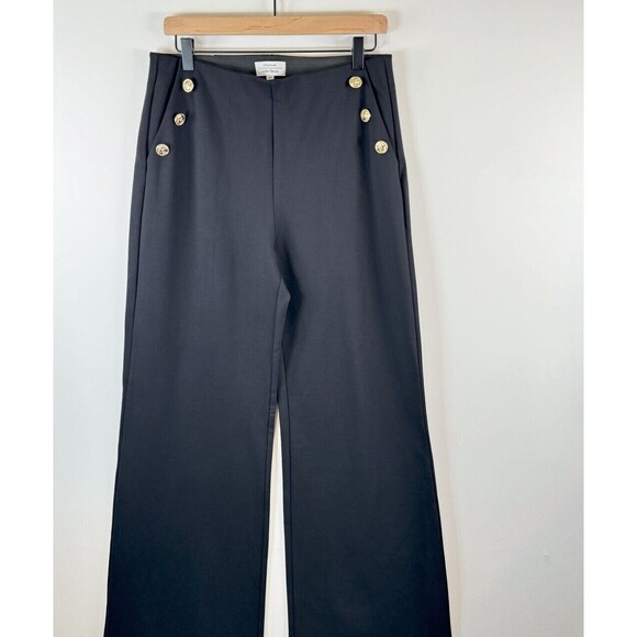 & Other Stories Pants Black Wide Sailor Dress Trouser Slacks Stretch Size 10 - Picture 6 of 11